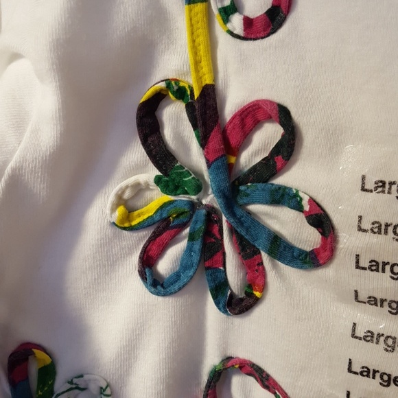 New women's Keren Hart 3/4 sleeve floral shirt L - Picture 3 of 4